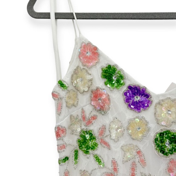 Mac Duggal Embellished Lace Sleeveless V-neck Thigh Slit Gown 10893 NEW Size 2 - Picture 7 of 16